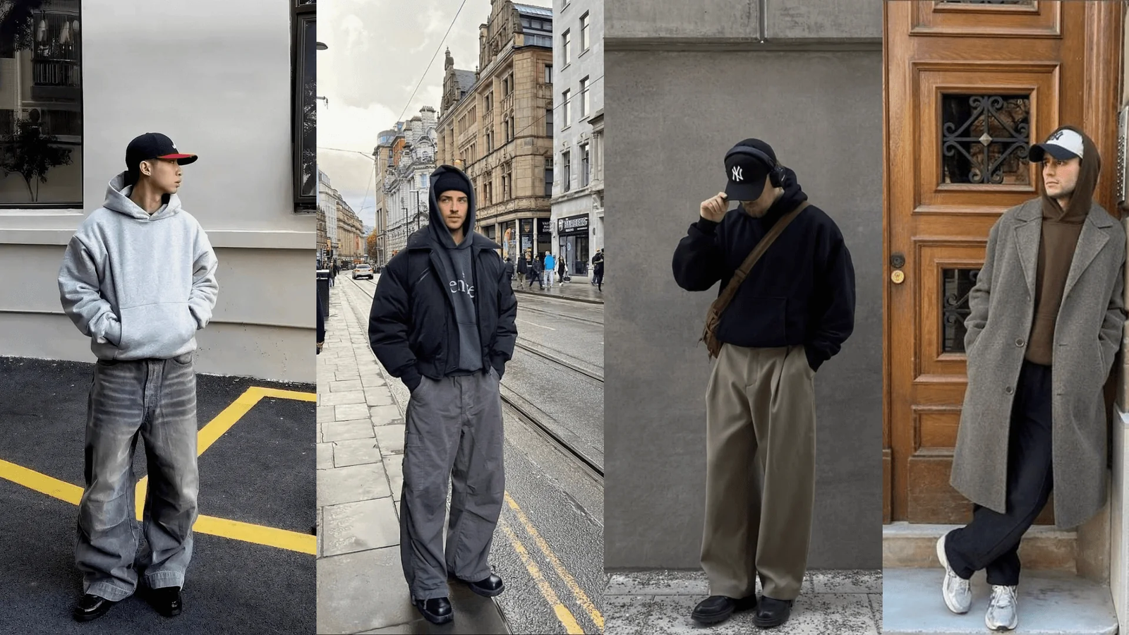 Hoodie streetwear outfit inspiration featuring layered LA style looks