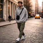 How to combine colors in a streetwear outfit with a hoodie and sweatpants